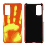 Paste Skin + PC Thermal Sensor Discoloration Case For Samsung Galaxy A82 5G(Red Yellow)