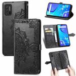 For UMIDIGI A7S Mandala Flower Embossed Horizontal Flip Leather Case with Holder & Three Card Slots & Wallet & Lanyard(Black)