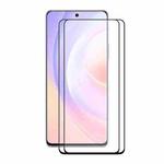 For Honor 50 SE 2 PCS ENKAY Hat-Prince Full Glue 0.26mm 9H 2.5D Tempered Glass Screen Protector Full Coverage Film