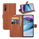 For OnePlus Nord CE 5G Litchi Texture Horizontal Flip Protective Case with Holder & Card Slots & Wallet(Brown)