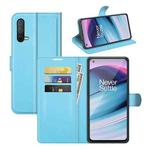 For OnePlus Nord CE 5G Litchi Texture Horizontal Flip Protective Case with Holder & Card Slots & Wallet(Blue)