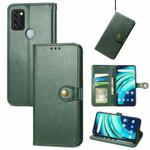 For UMIDIGI  A9 Pro Retro Solid Color Buckle Leather Phone Case (Green)