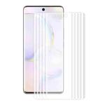 For Honor 50 5 PCS ENKAY Hat-Prince 3D Curved Full Coverage PET Hot Bending HD Screen Protector Soft Film Support Fingerprint Unlock