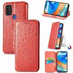 For UMIDIGI A9 Blooming Mandala Embossed Pattern Magnetic Horizontal Flip Leather Case with Holder & Card Slots & Wallet(Red)