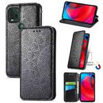 For Motorola G Stylus 5G Blooming Mandala Embossed Pattern Magnetic Horizontal Flip Leather Case with Holder & Card Slots & Wallet(Black)