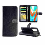 For OPPO Narzo 30 5G / Realme V13 5G / Realme 8 5G / Realme Q3I 5G Crazy Horse Texture Leather Horizontal Flip Protective Case with Holder & Card Slots & Wallet & Photo Frame(Black)