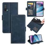 For OnePlus Nord CE 5G Dual-side Magnetic Buckle Horizontal Flip Leather Case with Holder & Card Slots & Wallet(Dark Blue)