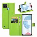 For OPPO Realme C21Y Litchi Texture Horizontal Flip Protective Case with Holder & Card Slots & Wallet(Green)