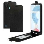 For OPPO Realme C21Y R64 Texture Single Vertical Flip Leather Protective Case with Card Slots & Photo Frame(Black)