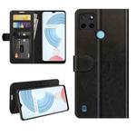 For OPPO Realme C21Y R64 Texture Single Horizontal Flip Protective Case with Holder & Card Slots & Wallet& Photo Frame(Black)