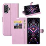 For Xiaomi Poco F3 GT Litchi Texture Horizontal Flip Protective Case with Holder & Card Slots & Wallet(Pink)