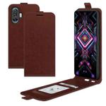 For Xiaomi Poco F3 GT R64 Texture Single Vertical Flip Leather Protective Case with Card Slots & Photo Frame(Brown)