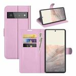 For Google Pixel 6 Pro Litchi Texture Horizontal Flip Protective Case with Holder & Card Slots & Wallet(Pink)