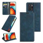 For Xiaomi Redmi Note 10 Pro 5G China / Poco X3 GT Retro-skin Business Magnetic Suction Leather Case with Holder & Card Slots & Wallet(Dark Blue)