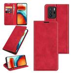 For Xiaomi Redmi Note 10 Pro 5G China / Poco X3 GT Retro-skin Business Magnetic Suction Leather Case with Holder & Card Slots & Wallet(Red)