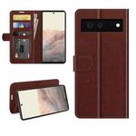 For Google Pixel 6 R64 Texture Single Horizontal Flip Protective Case with Holder & Card Slots & Wallet& Photo Frame(Brown)