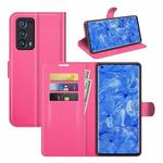 For OPPO Reno6 Pro+ 5G Litchi Texture Horizontal Flip Protective Case with Holder & Card Slots & Wallet(Rose Red)