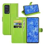 For OPPO Reno6 Pro+ 5G Litchi Texture Horizontal Flip Protective Case with Holder & Card Slots & Wallet(Green)