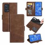 For OPPO Reno6 Pro+ 5G Dual-side Magnetic Buckle Horizontal Flip Leather Case with Holder & Card Slots & Wallet(Brown)