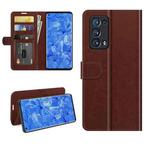 For OPPO Reno6 Pro+ 5G R64 Texture Single Horizontal Flip Protective Case with Holder & Card Slots & Wallet& Photo Frame(Brown)