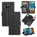 For Nokia X10/X20 Dual-side Magnetic Buckle Horizontal Flip Leather Case with Holder & Card Slots & Wallet(Black)