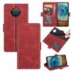 For Nokia X10/X20 Dual-side Magnetic Buckle Horizontal Flip Leather Case with Holder & Card Slots & Wallet(Red)