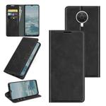 For Nokia G10/G20 Retro-skin Business Magnetic Suction Leather Case with Holder & Card Slots & Wallet(Black)