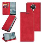 For Nokia G10/G20 Retro-skin Business Magnetic Suction Leather Case with Holder & Card Slots & Wallet(Red)