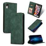 For iPhone XR Retro Skin Feel Business Magnetic Horizontal Flip Leather Case(Army Green)