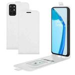 For OnePlus 9R R64 Texture Single Vertical Flip Leather Protective Case with Card Slots & Photo Frame(White)