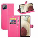 For Samsung Galaxy A22 4G Litchi Texture Horizontal Flip Protective Case with Holder & Card Slots & Wallet(Rose Red)