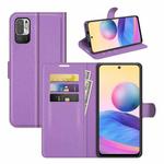 For Xiaomi Redmi Note 10 5G / Poco M3 Pro 5G Litchi Texture Horizontal Flip Protective Case with Holder & Card Slots & Wallet(Purple)