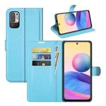 For Xiaomi Redmi Note 10 5G / Poco M3 Pro 5G Litchi Texture Horizontal Flip Protective Case with Holder & Card Slots & Wallet(Blue)