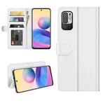 For Xiaomi Redmi Note 10 5G / Poco M3 Pro 5G R64 Texture Single Horizontal Flip Protective Case with Holder & Card Slots & Wallet& Photo Frame(White)
