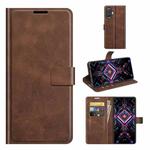 For Xiaomi Redmi K40 Gaming / Poco F3 GT Retro Calf Pattern Buckle Horizontal Flip Leather Case with Holder & Card Slots & Wallet(Dark Brown)