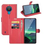 For Nokia 1.4 Litchi Texture Horizontal Flip Protective Case with Holder & Card Slots & Wallet(Red)