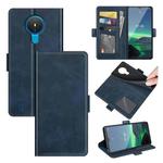 For Nokia 1.4 Dual-side Magnetic Buckle Horizontal Flip Leather Case with Holder & Card Slots & Wallet(Dark Blue)