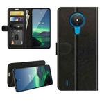 For Nokia 1.4 R64 Texture Single Horizontal Flip Protective Case with Holder & Card Slots & Wallet& Photo Frame(Black)