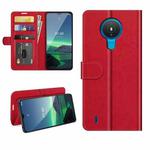For Nokia 1.4 R64 Texture Single Horizontal Flip Protective Case with Holder & Card Slots & Wallet& Photo Frame(Red)