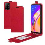 For OPPO A94 5G / F19 Pro+ 5G / Reno5 Z R64 Texture Single Vertical Flip Leather Protective Case with Card Slots & Photo Frame(Red)