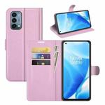 For OnePlus Nord N200 5G Litchi Texture Horizontal Flip Protective Case with Holder & Card Slots & Wallet(Pink)