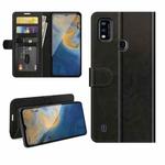 For ZTE Blade A51 R64 Texture Single Horizontal Flip Protective Case with Holder & Card Slots & Wallet& Photo Frame(Black)
