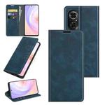 For Honor 50 SE Retro-skin Business Magnetic Suction Leather Case with Holder & Card Slots & Wallet(Dark Blue)