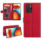For Xiaomi Redmi Note 10 Pro 5G China / Poco X3 GT R64 Texture Single Horizontal Flip Protective Case with Holder & Card Slots & Wallet& Photo Frame(Red)