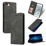 Retro Skin Feel Business Magnetic Horizontal Flip Leather Case for iPhone 8 Plus / 7 Plus(Dark Gray)
