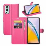For OnePlus Nord 2 5G Litchi Texture Horizontal Flip Protective Case with Holder & Card Slots & Wallet(Rose Red)
