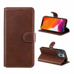 For iPhone 13 Pro Max ENKAY Hat-Prince Horizontal Flip PU Leather Case with Holder & Card Slots & Wallet(Brown)