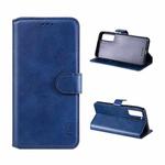 For Samsung Galaxy S21 FE ENKAY Hat-Prince Horizontal Flip PU Leather Case with Holder & Card Slots & Wallet(Dark Blue)