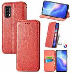 For Blackview A90 Blooming Mandala Embossed Pattern Magnetic Horizontal Flip Leather Case with Holder & Card Slots & Wallet(Red)