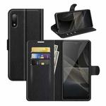 For Sony Xperia Ace II Litchi Texture Horizontal Flip Protective Case with Holder & Card Slots & Wallet(Black)